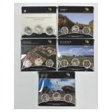 (5) AMERICA THE BEAUTIFUL 3-QUARTERS SET -