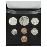1980 CANADIAN UNC MINT COIN SET - BOX AND COA