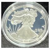 2003-W PROOF SILVER EAGLE W/BOX AND COA