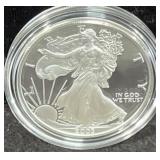 2003-W PROOF SILVER EAGLE W/BOX AND COA