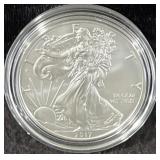 2017 UNC SILVER EAGLE - BOX AND COA