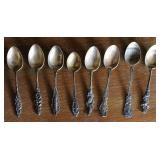 Sterling Silver Decorative Tiny Tea Spoons