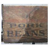 Antique Pork & Beans Wooden Crate