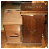 Wooden Trash Bin w/ Onion & Taters Box