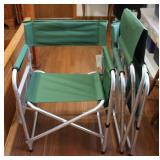 (2) Folding Alloy Sports Chairs w/ Trays