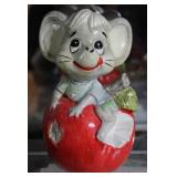 1975 Enesco Apple Mouse Coin Bank