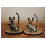Silver Plated Cat Ring Holders