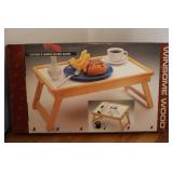 Winsome Wood Flip Top Soild Wood Bed Tray