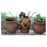 (3) Terracotta Assorted Planters