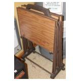 (4) TV Trays w/ Roller Stand