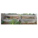 (2) Concrete Rectangle Planters