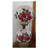 Forbes Brothers handpainted Rose Double Globe Lamp