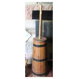 Antique Wooden Barrel Butter Churn