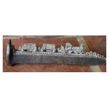 Railroad Spike w/ Pewter Train & Pyrite Gold
