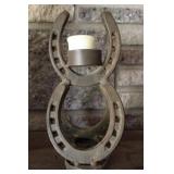Hand Crafted Horseshoe Candle Holder