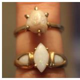 Opal & Tennessee Pearl 14k Gold Rings