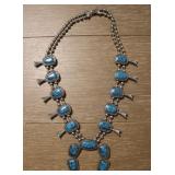 Goldette Faux Turquoise Squash Bottom Necklace