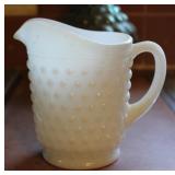 Milk Glass Hobnail Mini Pitcher