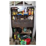 Antique Writing Desk Full of Garage Items
