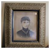 Antique Victorian Portrait in Ornate Frame