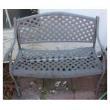 Wrought Iron Criss Cross Patio Bench