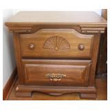 Soild Oak 2 Drawer End Table #1