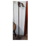Antique Swing Arm Brass Floor Lamp