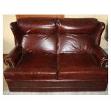 Kroehler Citation High Back Wing Back Loveseat