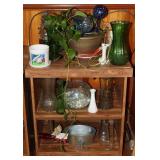 Collection of Flower Vases w/ Plant
