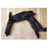 Vintage Style Mink Wrap 5 Pelts w/ Tails