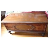 Solid Wooden Cedar Chest w/ Blankets