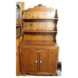 Pine Country Cupboard Step Back Hutch
