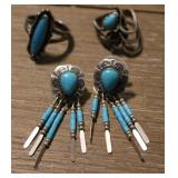 925 Silver Native American Style Rings & Earrings