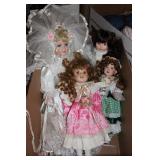 (4) CONTEMPORARY PORCELAIN DOLLS