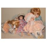 (4) CONTEMPORARY PORCELAIN DOLLS