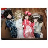 (4) CONTEMPORARY PORCELAIN DOLLS