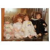 (4) CONTEMPORARY PORCELAIN DOLLS