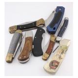 EIGHT VARIOUS POCKET KNIVES