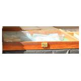 GLASS TOP WOOD DISPLAY CASE