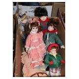 (5) CONTEMPORARY PORCELAIN DOLLS