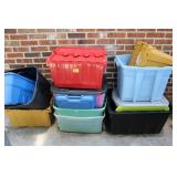 VARIOUS PLASTIC TOTES