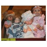 (4) VINYL/PLASTIC DOLLS