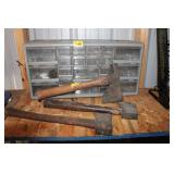 (3) HATCHETS AND ORGANIZER
