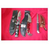 (3) FIXED BLADE KNIVES