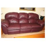 FAUX LEATHER RECLINING SOFA