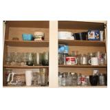 CANNING JARS, TUMBLERS, COFFEE MUGS ETC