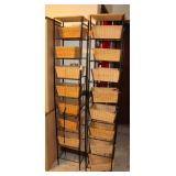 PAIR STORASGE RACKS WITH BASKETS
