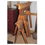 PAIR WOOD SAWHORSES
