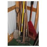 RAKES, SHOVEL, HOE ETC