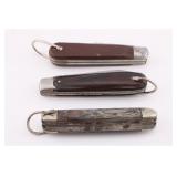 THREE POCKET KNIVES